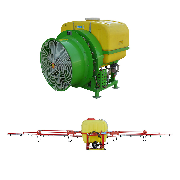 Aplikasi dibedakake saka sprayer boom lan sprayer jeblugan udara